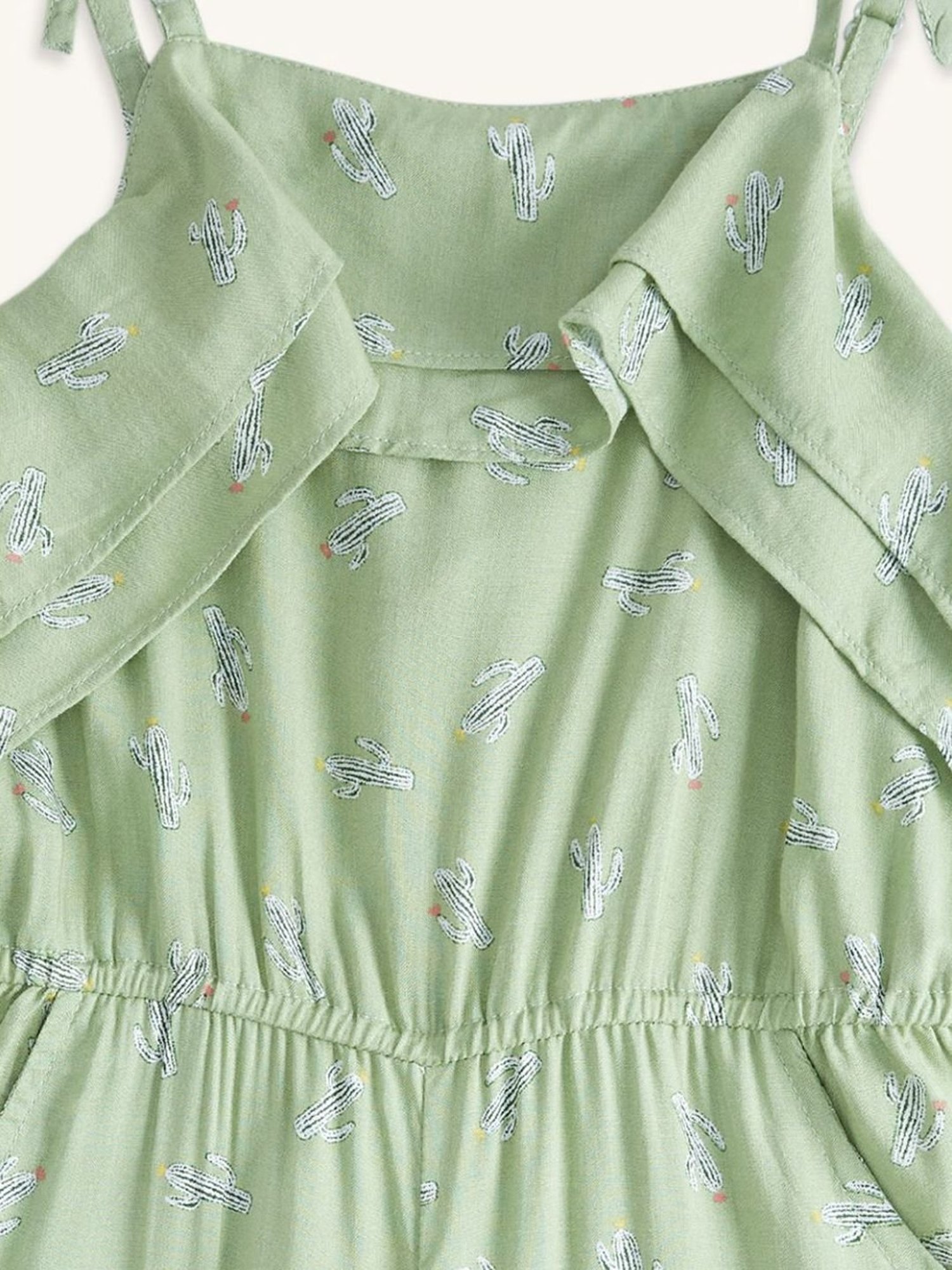 TeenTrums Girls Coral Solid Playsuit