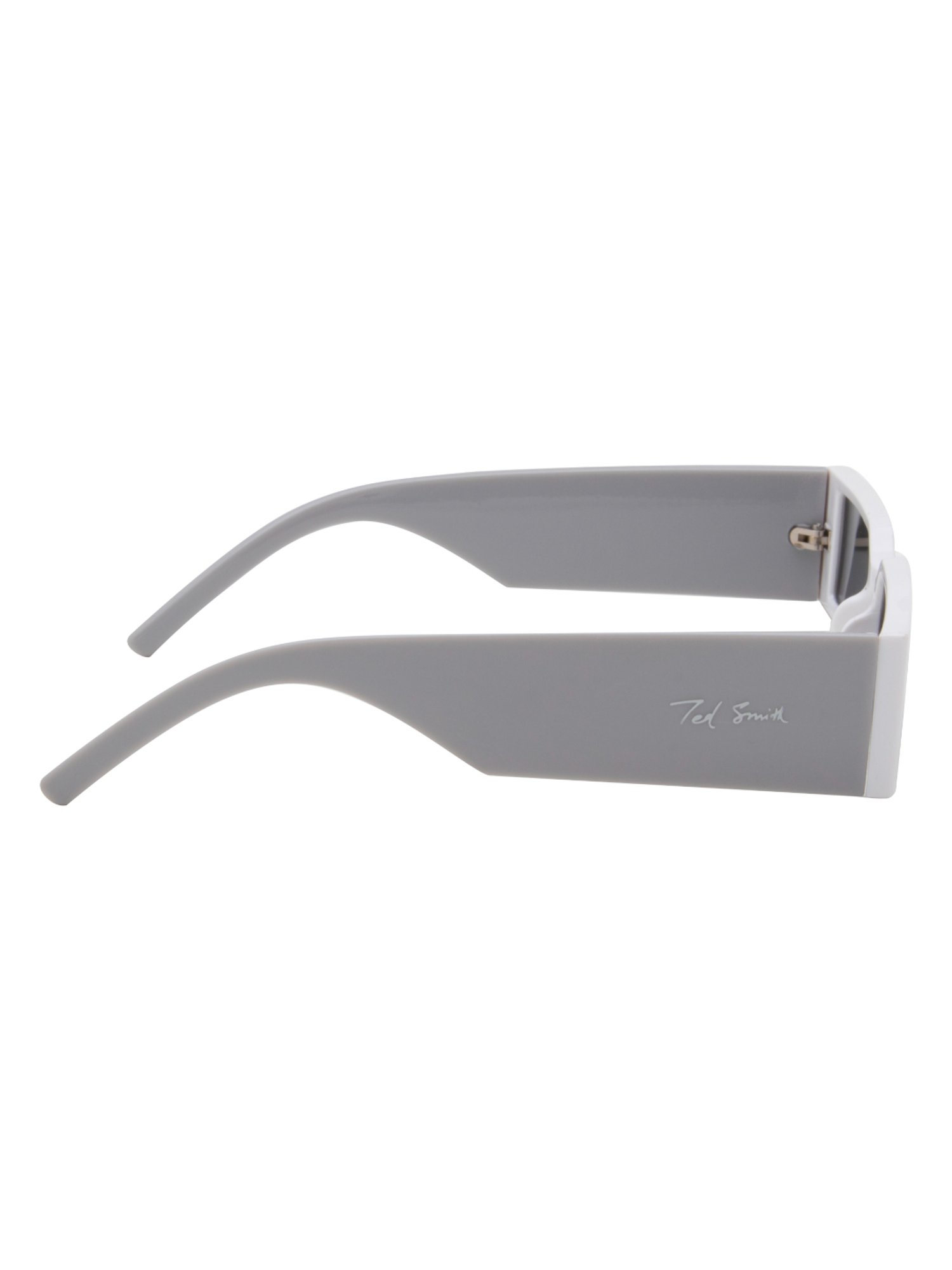Ted Smith Grey Rectangular UV Protection Unisex Sunglasses