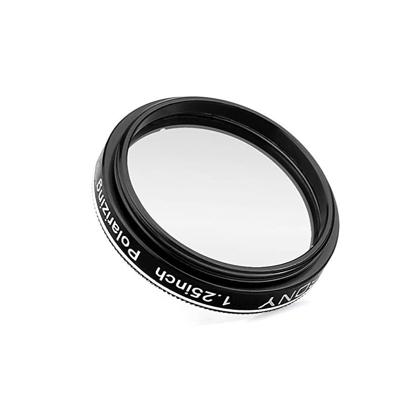 Telescope Filter 125 inches Linear Polarizer Filter Anodized Aluminum Optical Glass for Lunar Planetary Observing 125inch