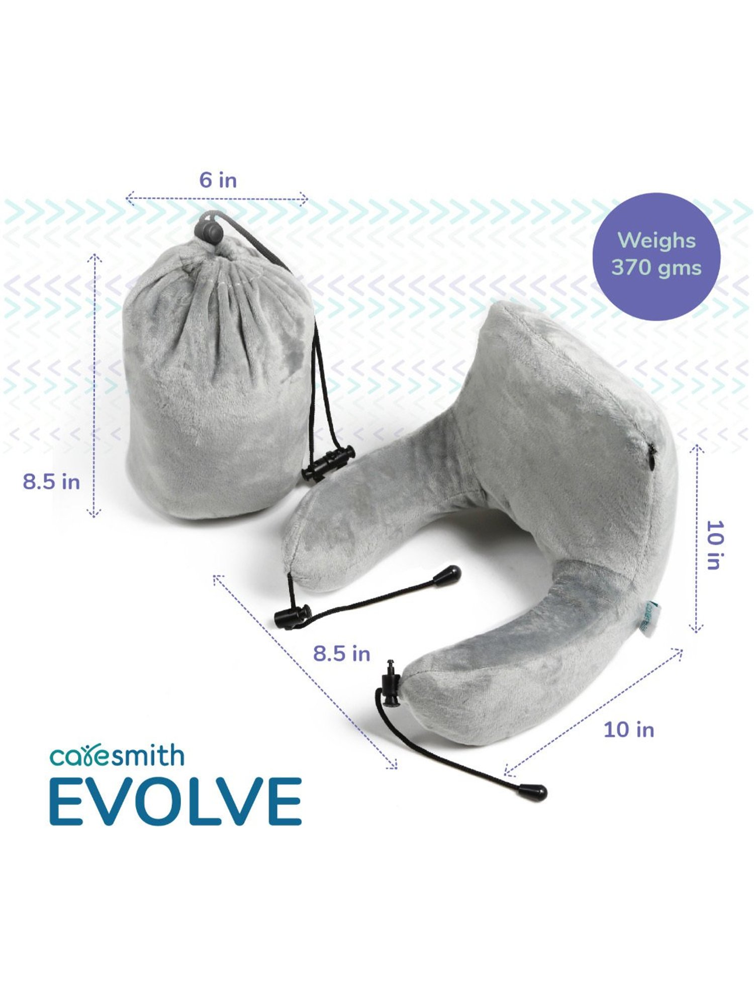 Caresmith Evolve CS111 Travel Pillow (Grey)