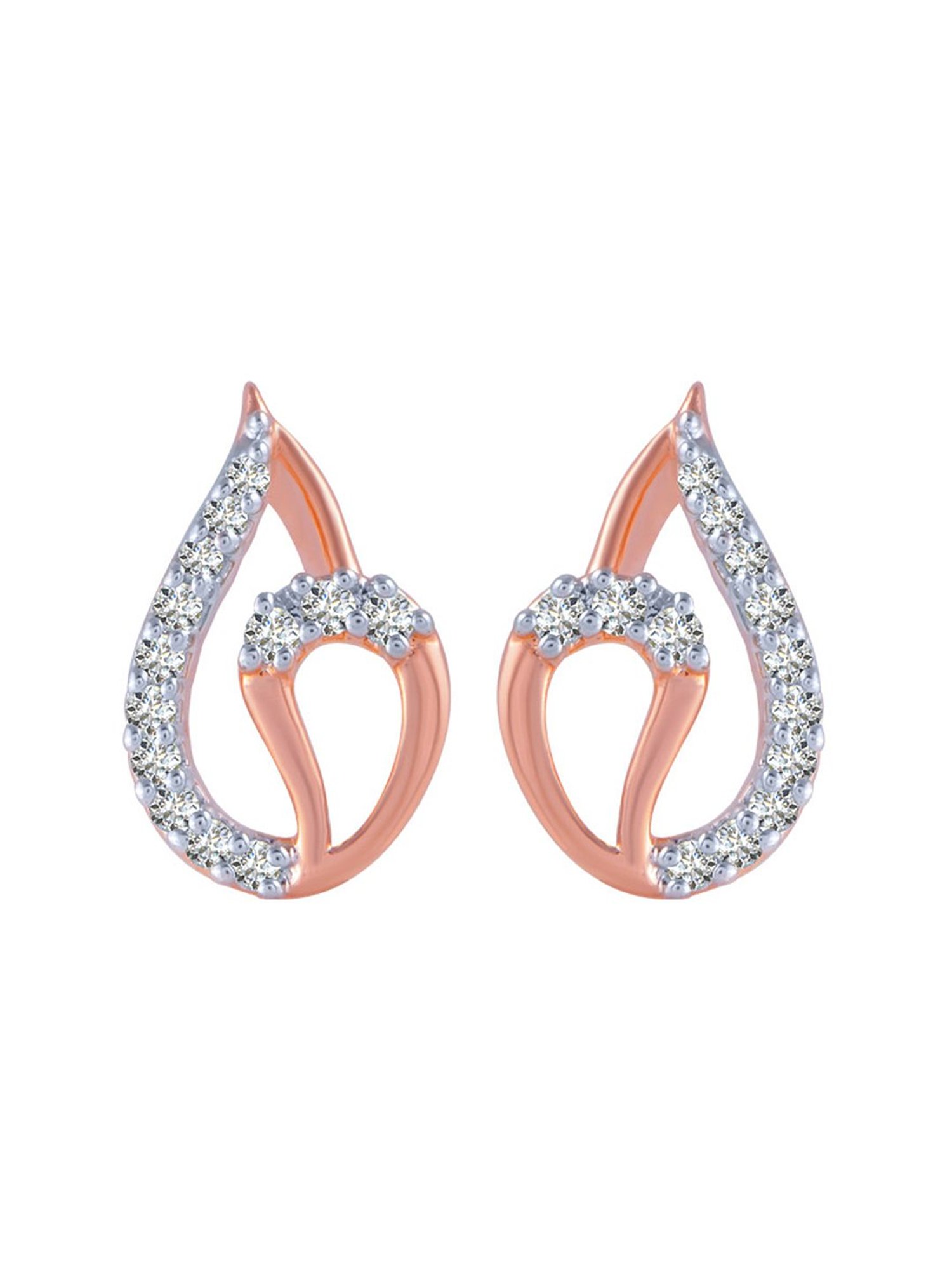 P.C. Chandra Jewellers 18 kt Gold & Diamond Earrings