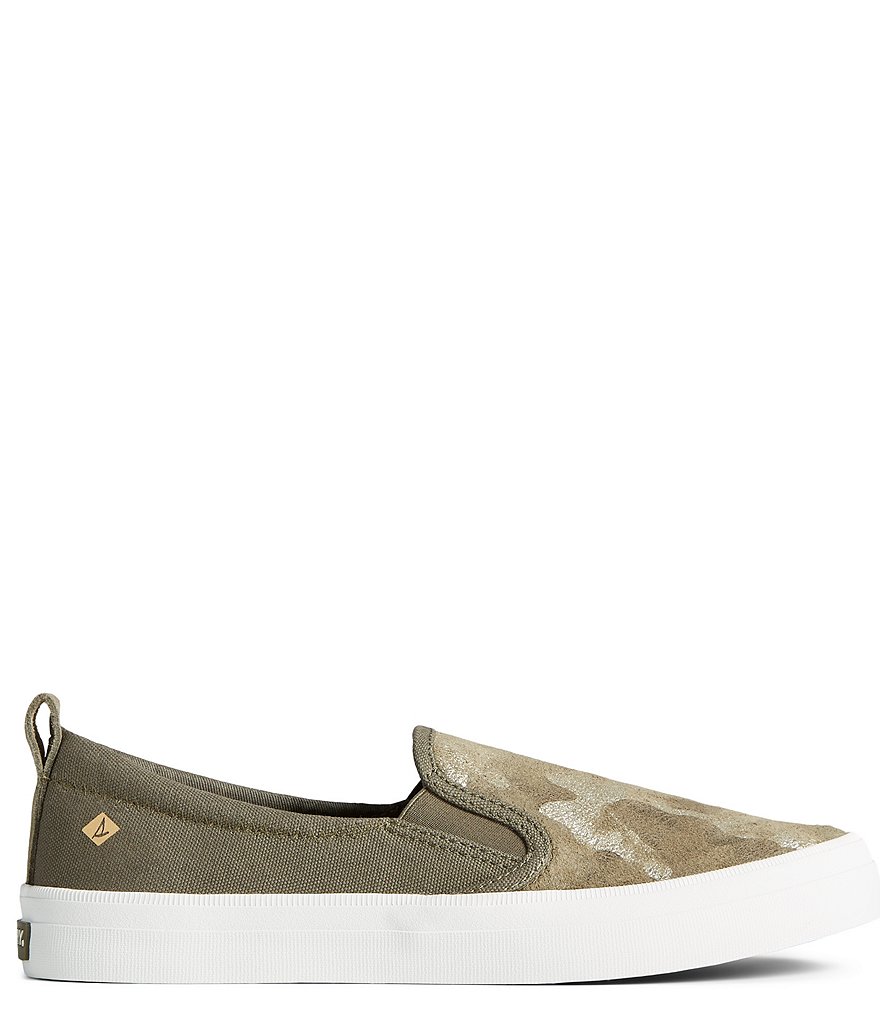 Sperry Women's Crest Twin Gore Metallic Camo Slip-On Sneakers