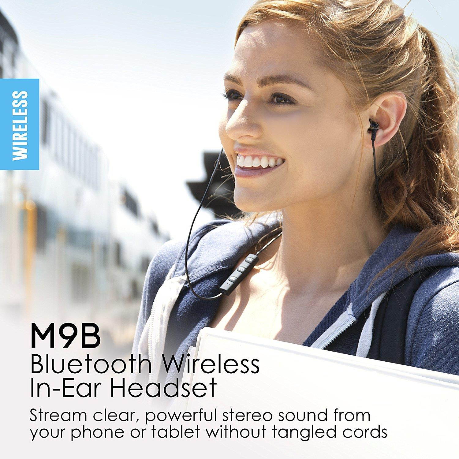 MEE audio M9B Bluetooth Wireless Noise-Isolating In-Ear Stereo Headset