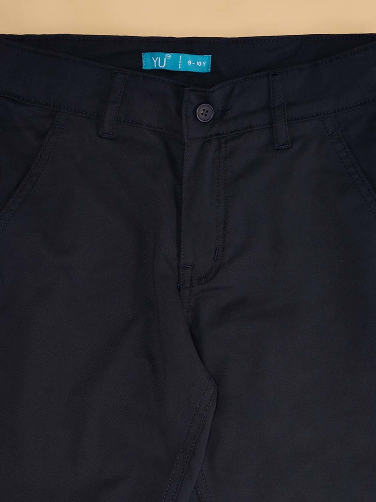 YU by Pantaloons Boys Navy Regular Fit Pants