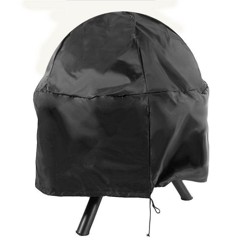 Sunnydaze Outdoor Portable Camping or Backyard Flaming Sphere Ball Fire Pit with Built-In Spark Screen - 30" - Black