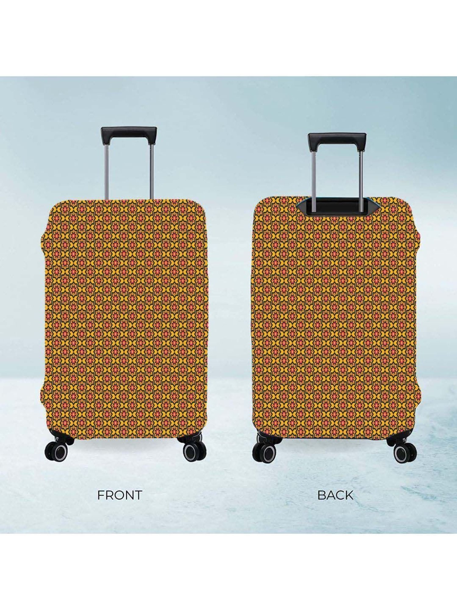 Nasher Miles Polyester 55 cm (20 Inch) Small Protective Luggage Cover - Tile Print Design