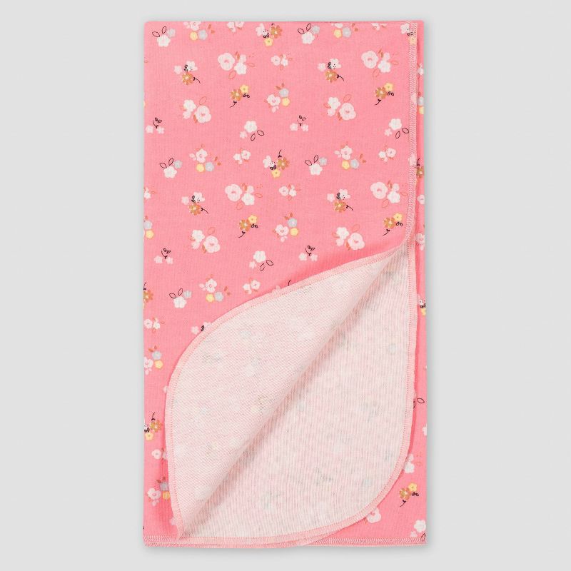 Gerber Baby Girls' 4pk Ballerina Flannel Blanket Set - Pink