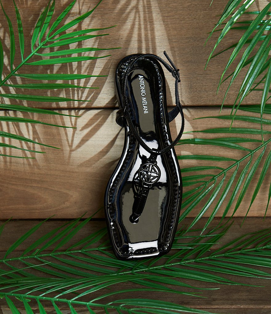 Antonio Melani Darsee Patent Leather Thong Flat Sandals