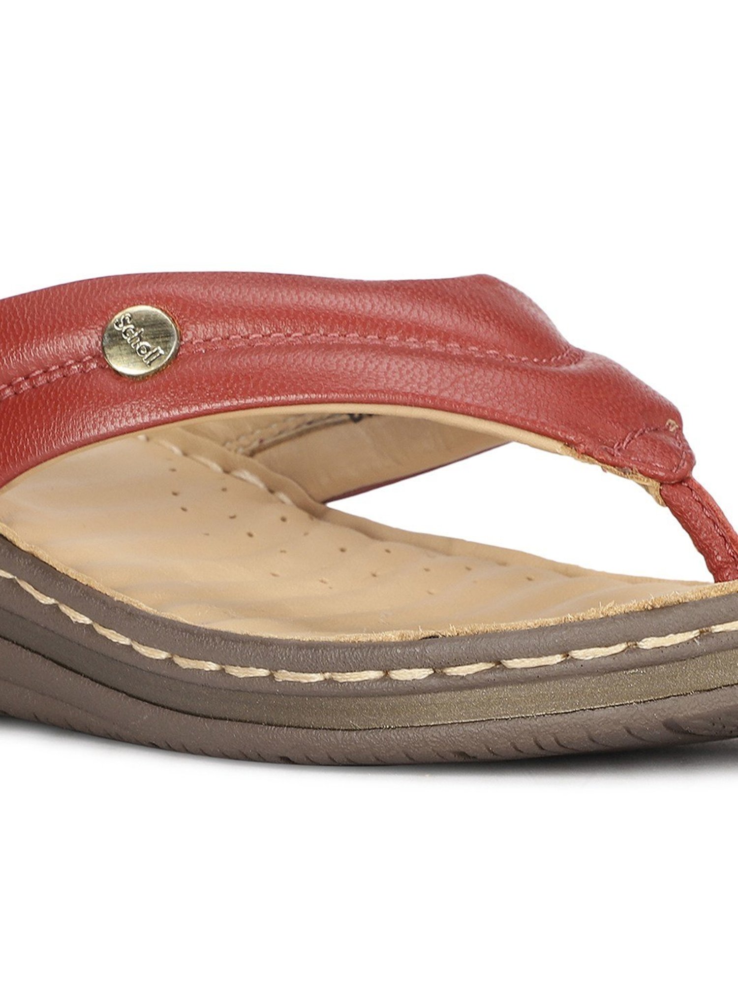 Scholl by Bata Women's MYRA Red Thong Wedges