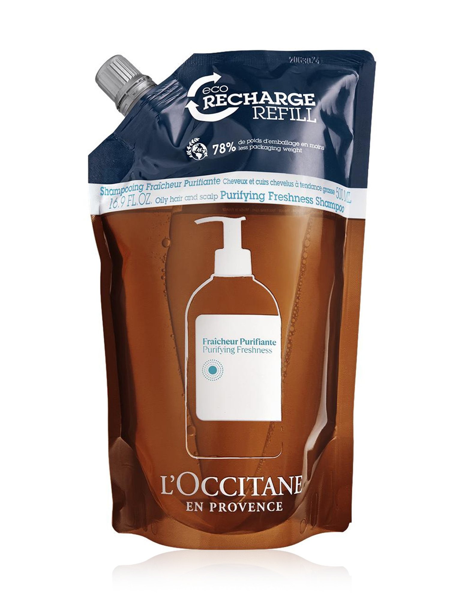 L'Occitane En Provence Purifying Freshness Shampoo Eco Recharge Refill - 500 ml