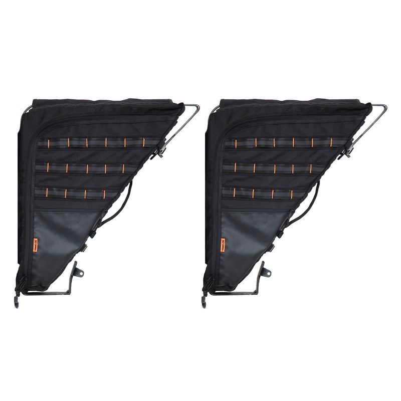 XG Cargo XG-314 Gama Jeep Wrangler JL Black Sportsbar Roll Bar Mounted Storage Bag, Pair