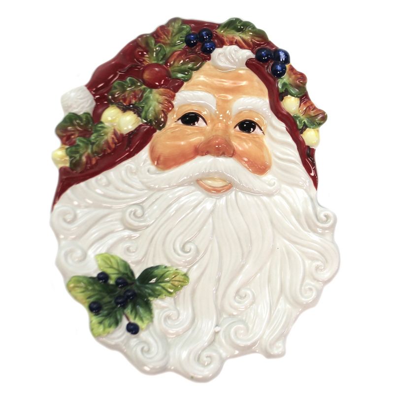 Tabletop 11.25" Santa Face Plate Christmas Party Serving Cosmos Gifts Corp.  -  Serving Platters