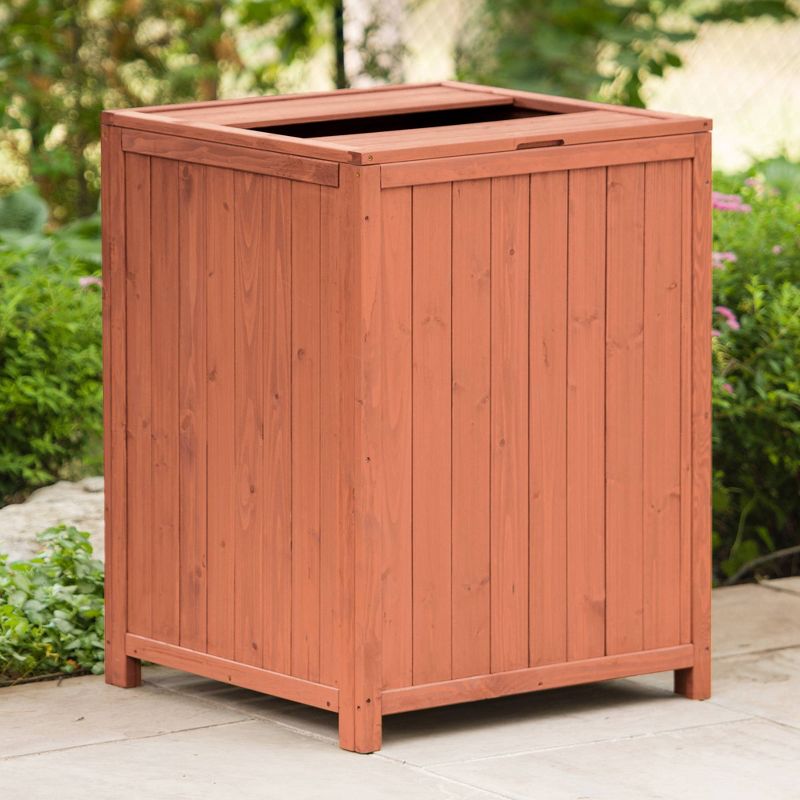 Patio Trash Receptacle - Brown - Leisure Season