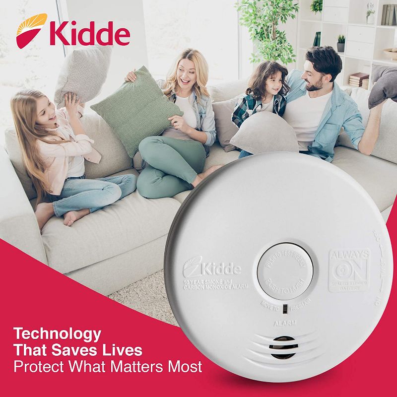 Kidde Worry-Free Hardwired Smoke & Carbon Monoxide Alarm with Lithium Battery Backup I12010SCO 2 Pack