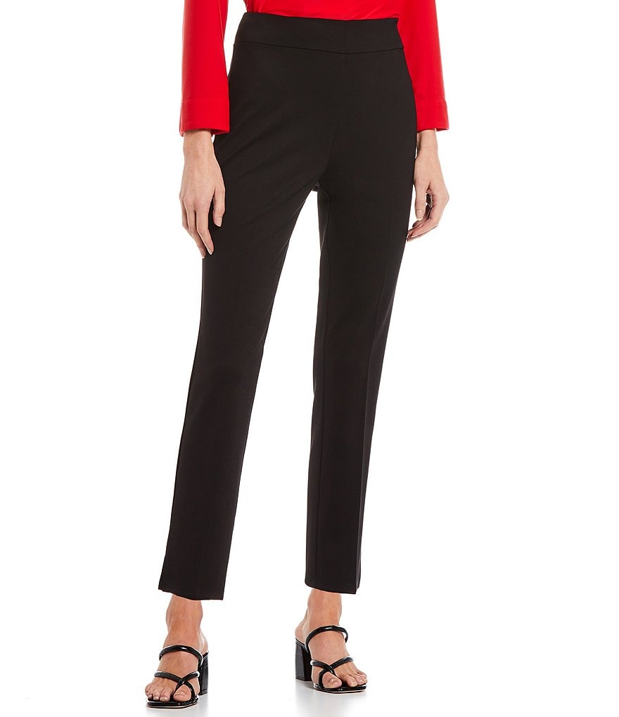 Jude Connally Lucia Ponte Knit Elastic Waistband Pull-On Ankle Pants