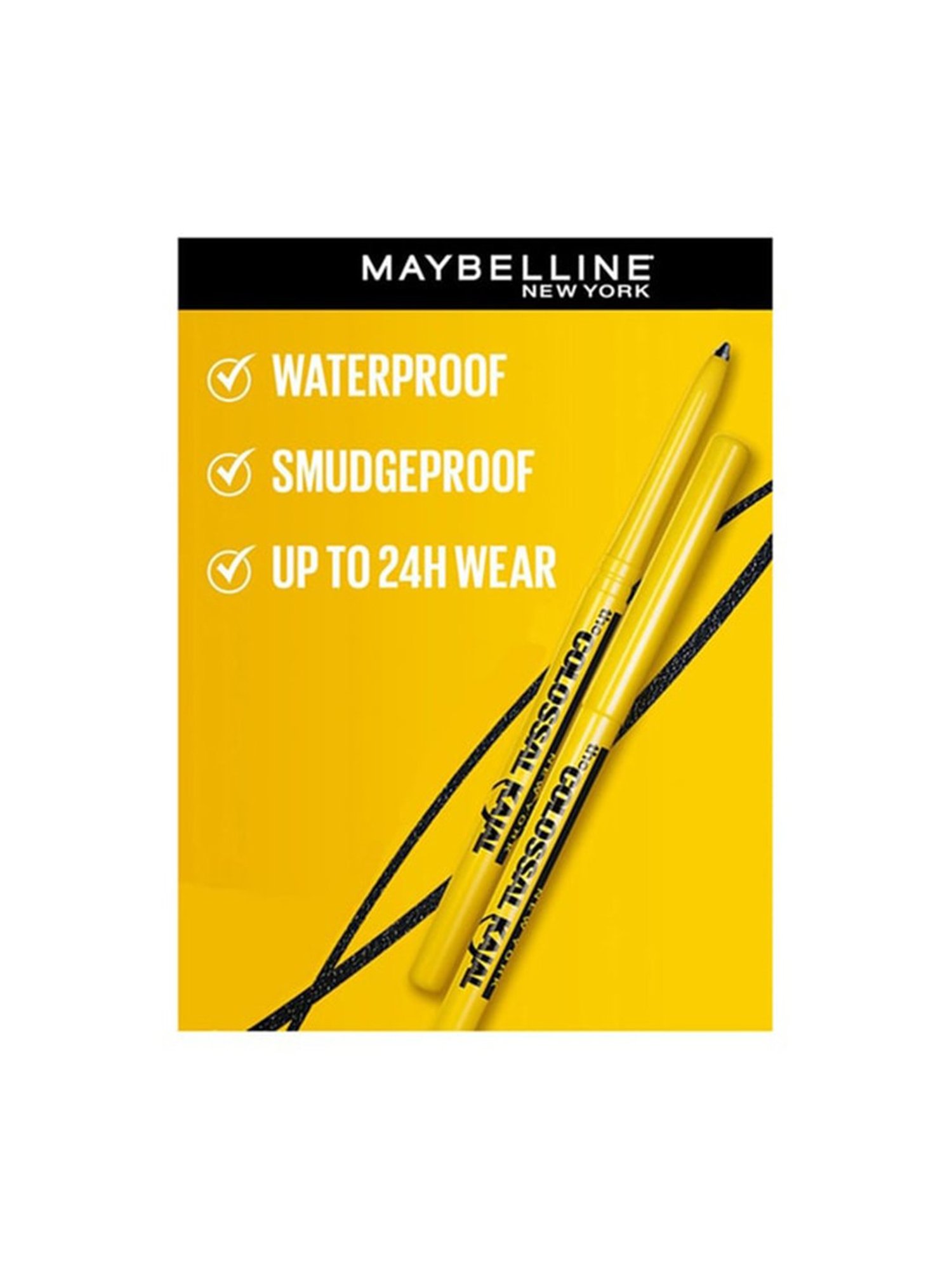 Maybelline New York Colossal Kajal Black - Pack of 2