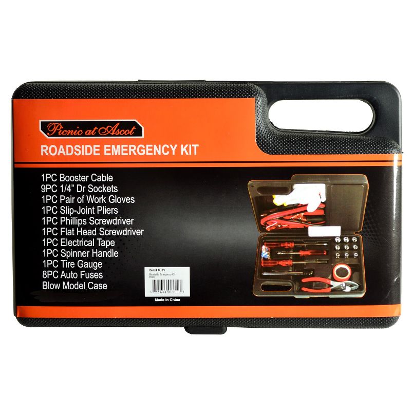 Picnic at Ascot Auto Roadside Emergency Tool Kit - 26 Pieces