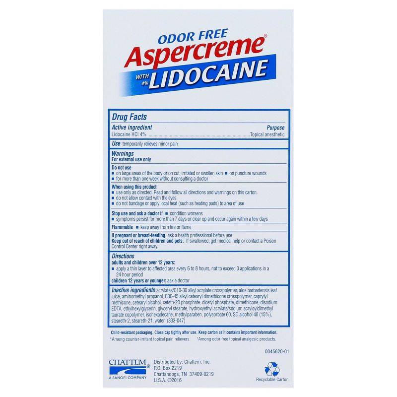 Aspercreme Lidocaine with No Mess Applicator - 2.5oz.