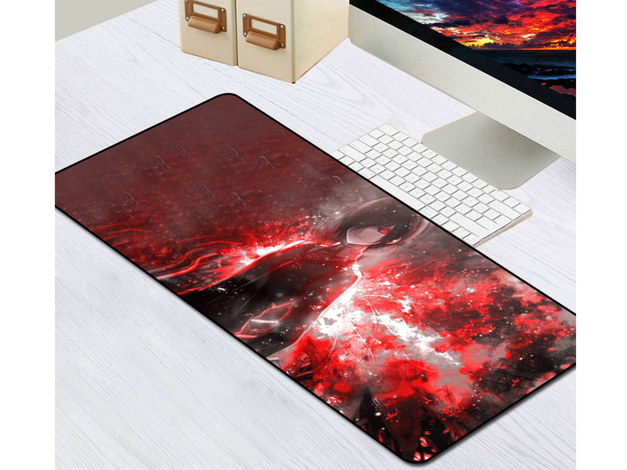 Sovawin XXL Mousepad Rubber Mouse Mat Gaming Mouse Pad Anime Tokyo Ghoul Large XXL Mousepad Gamer Speed Locking Edge Computer Pads