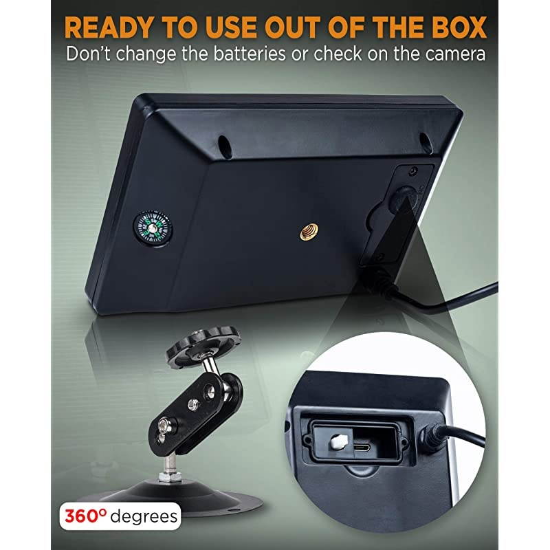 Trail Camera Solar Panel Kit Waterproof Solar Charger with a 1500 mAH Rechargeable Lithium Battery Outdoor Power System for All Hunting Cameras by  Save Money amp Time