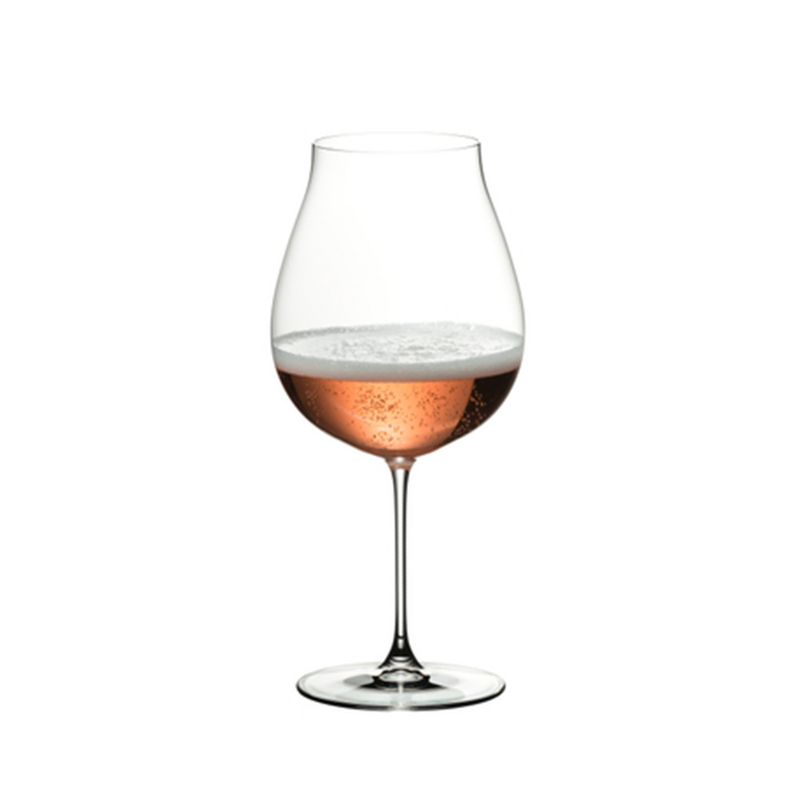 Riedel Veritas Crystal Dishwasher Safe New World Pinot Noir Nebbiolo Rose Champagne Wine Glass, 28.21 Oz. (2 Pack)