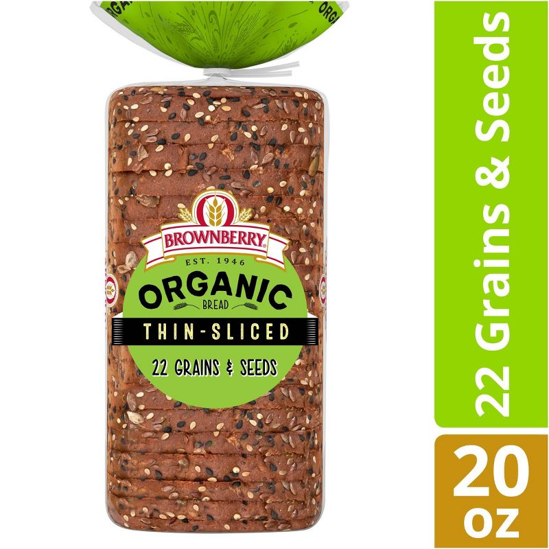 Brownberry Organic Thin Sliced 22 Grains and Seeds Bread - 20oz