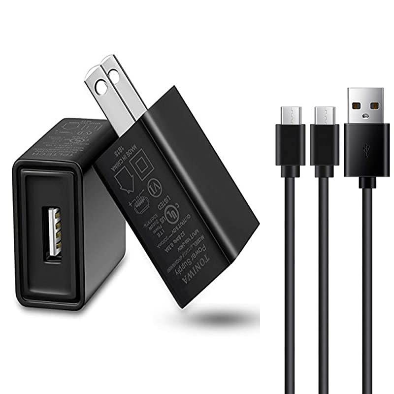 Pack-Kindle USB Charger, AC Power Supply Charger Compatible for Kindle E-Reader,Oasis,Paperwhite,Voyage,Fire 6 7 8 8.9 10(5th-7th Gen),Kindle Fire HD,HDX and Kids Edition,with 5FT Charging Cable