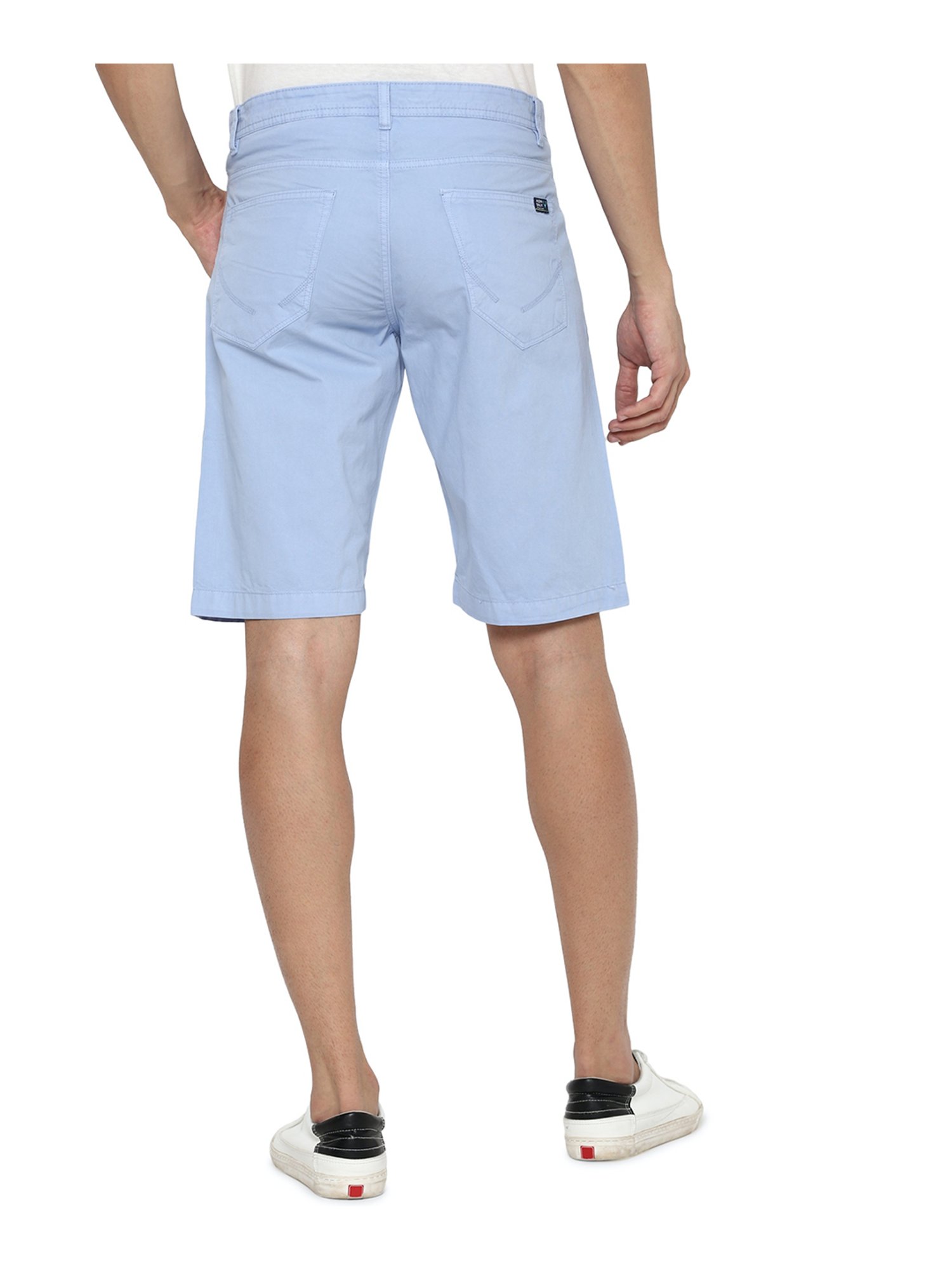 Allen Solly Sky Blue Slim Fit Shorts