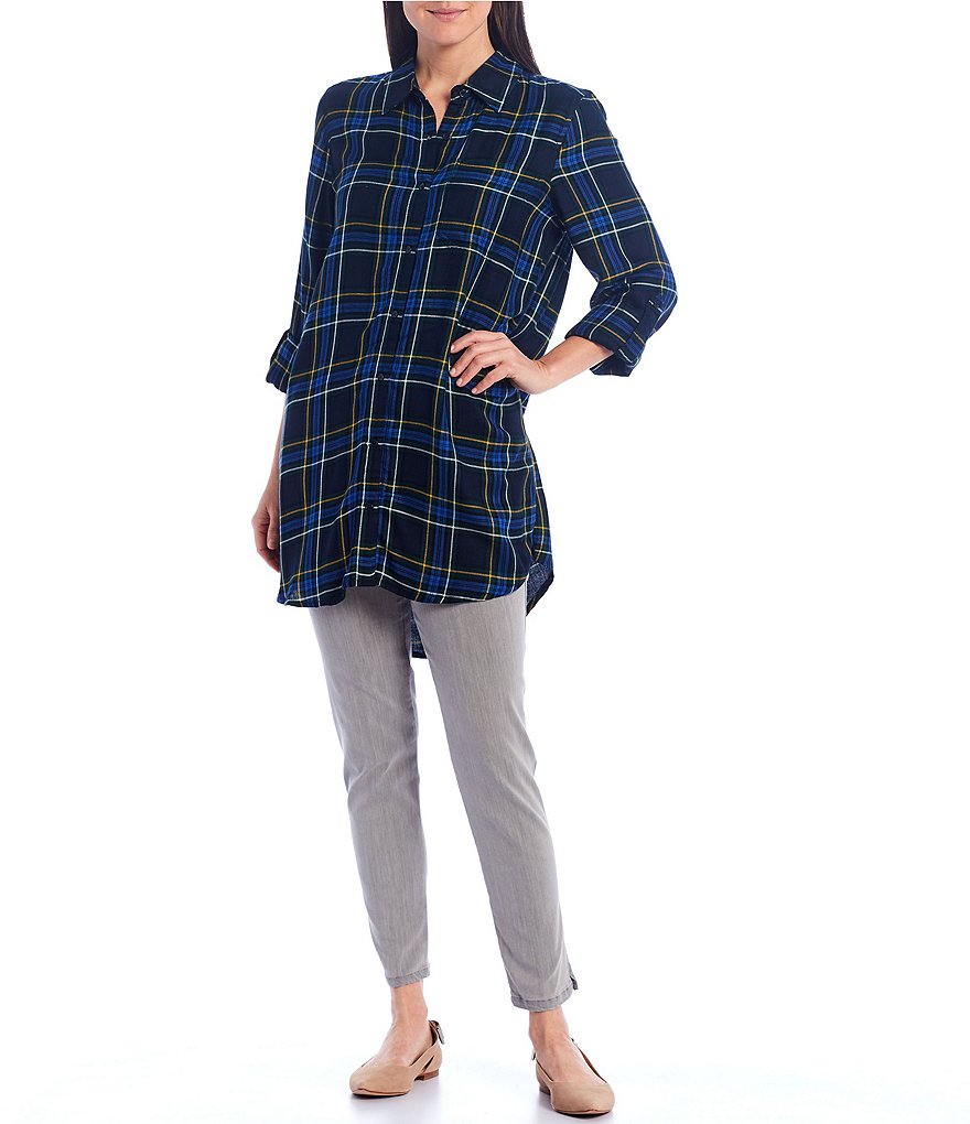 Intro Petite Size Rose Tummy Control Pull-On Ankle Pants