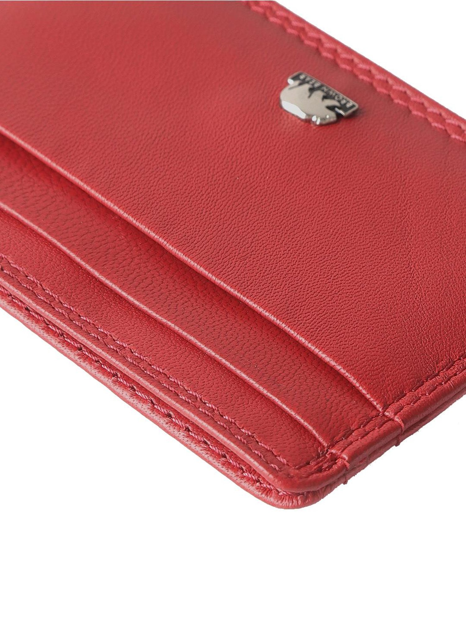 Brown Bear Red Casual Leather Rfid Card Holder for Men