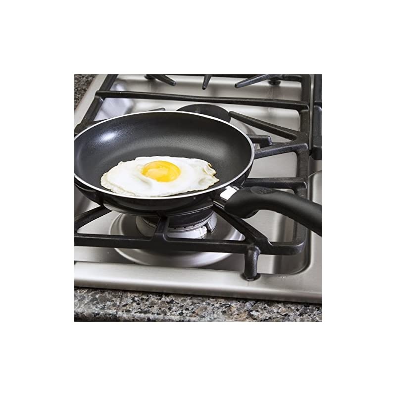 Non-Stick Fry Pan With Handle, Aluminum, 8", Black