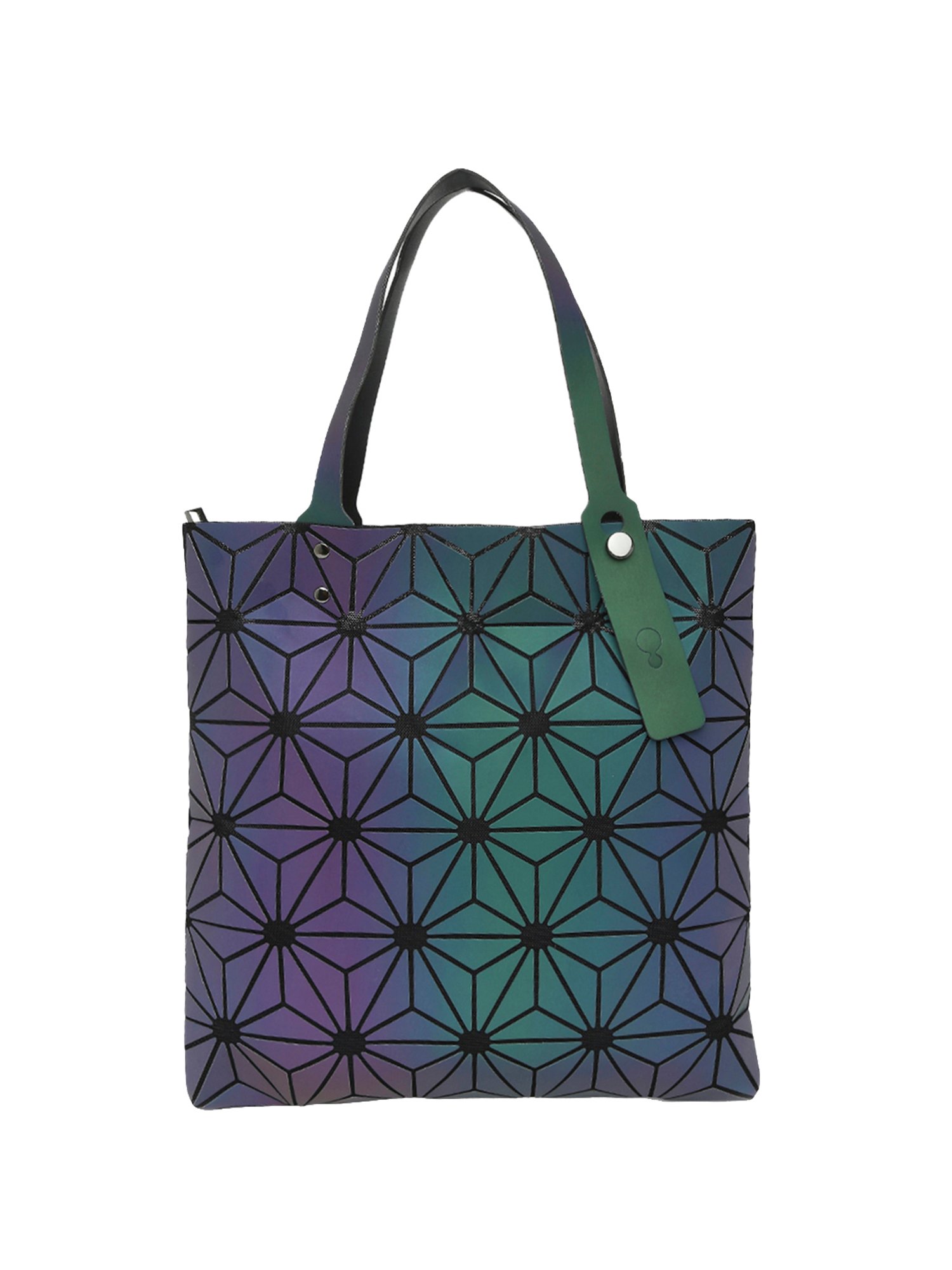 Baomi Purple Textured Medium Tote Handbag