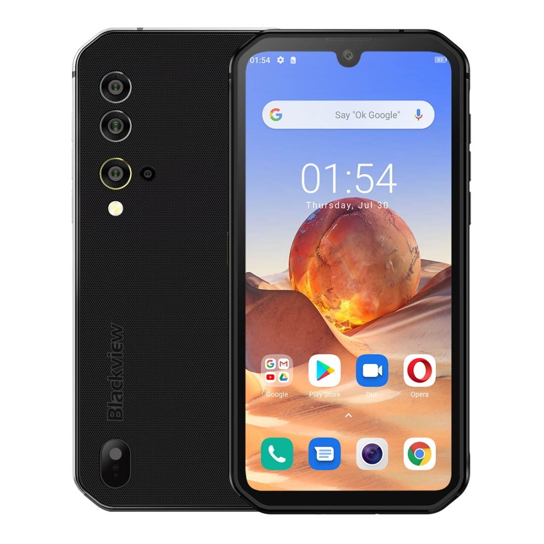 Unlocked Smartphone, Blackview BV9900E Rugged Phone, 6GB+128GB, IP68/IP69K Waterproof Dustproof Shockproof, Quad Back Cameras, 4380mAh Battery, Side-mounted Fingerprint Identification, 5.84