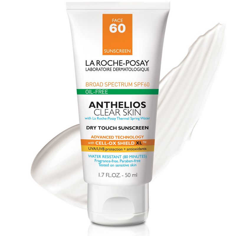 La Roche-Posay Anthelios Clear Skin Dry Touch Face Sunscreen for Acne Prone Skin - SPF 60 - 1.7oz