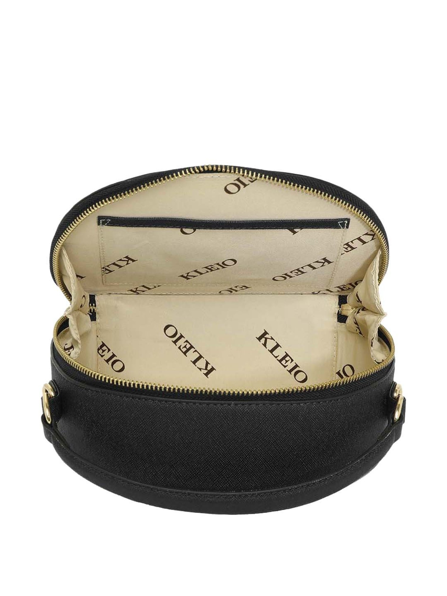 KLEIO Black Solid Small Handbag