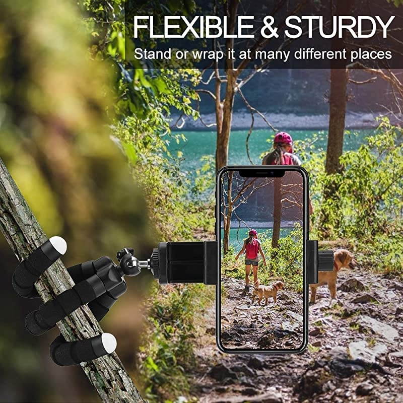Cell Phone Tripod Premium Phone Tripod Flexible Tripod with Wireless Remote Shutter Compatible with iPhoneAndroid Samsung Mini Tripod Stand Holder for Camera GoProMobile Cell Phone