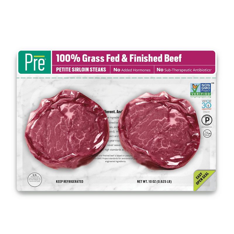 Pre 100% Grassfed & Finished Petite Sirloin Steak - 10oz