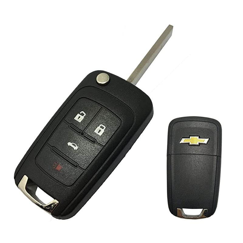 Folding Keyless Entry Remote Control Key Fob Case For Chevrolet Camaro Cruze Chevy Equinox Sonic Terrain Key Fob No Chip