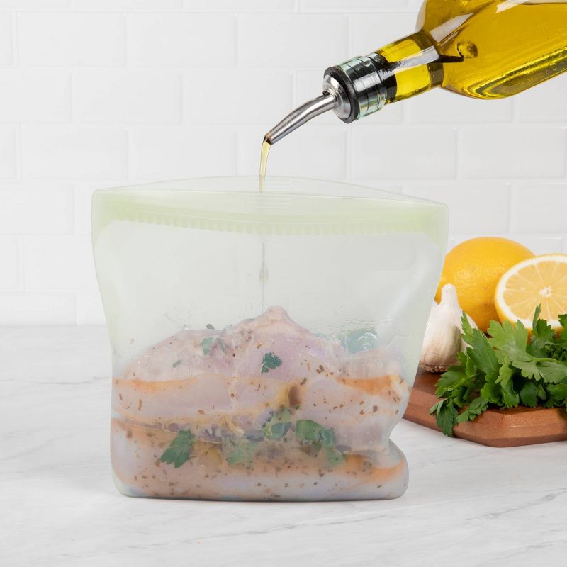 Progressive Reusable Silicone Sandwich Bag - Eggshell Green