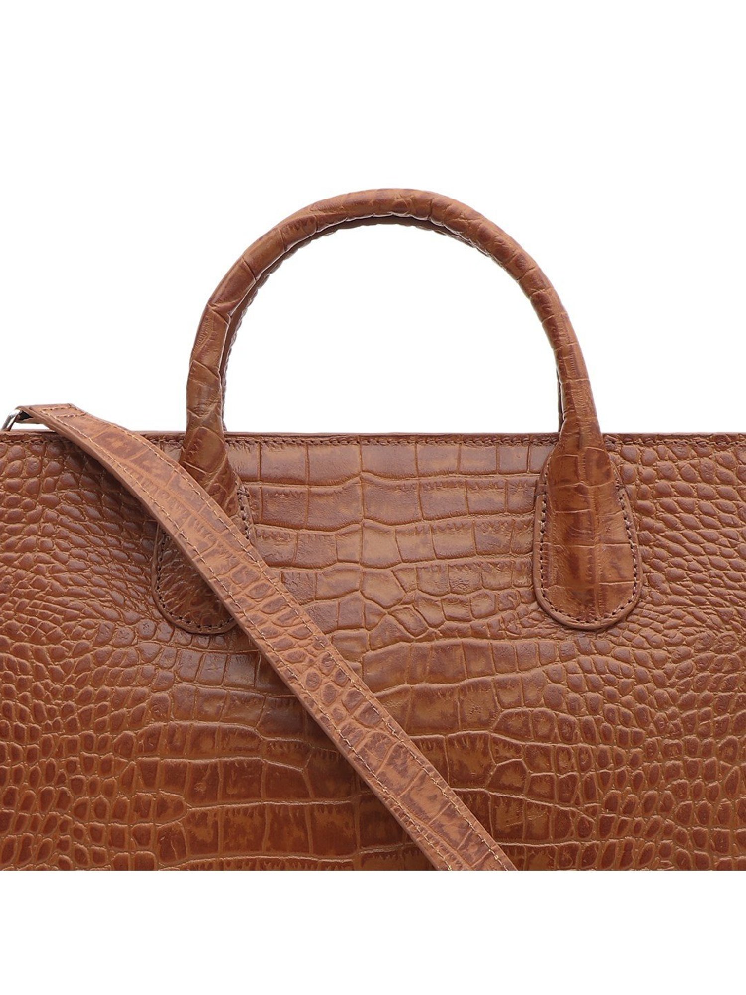 Baggit Brown PVC Solid Laptop Messenger Bag