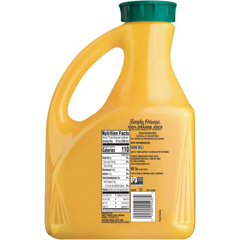 Simply Orange Pulp Free Juice - 89 fl oz