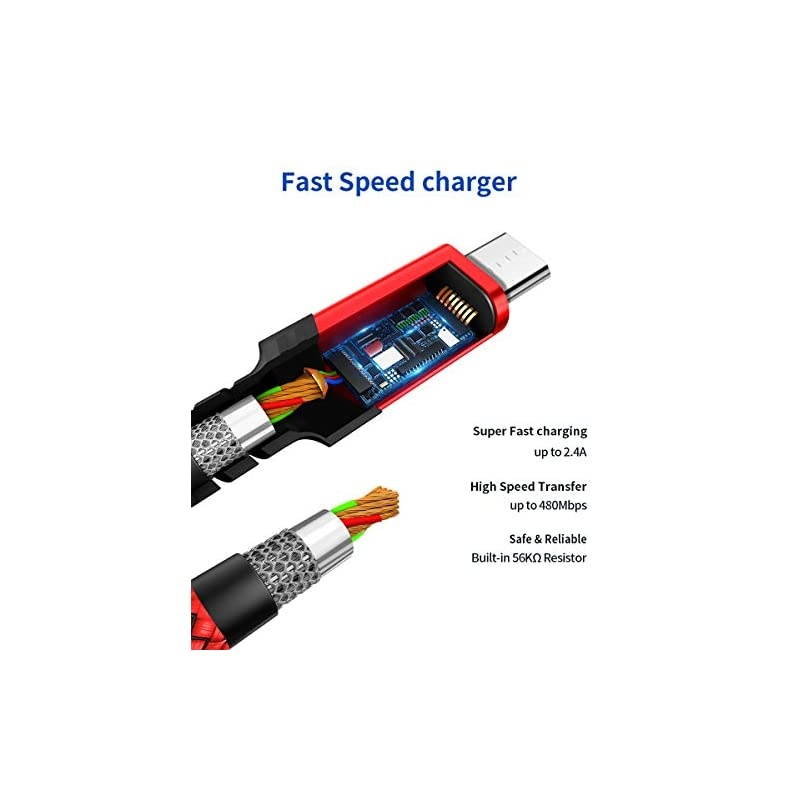 Micro USB Cable Android 2Pack 66FT Micro USB to USB A High Speed Charger Nylon Braided Cord Compatible with Samsung Galaxy S6 S7 J7 Edge Note 5LGKindleXboxPS4Camera and MoreRed