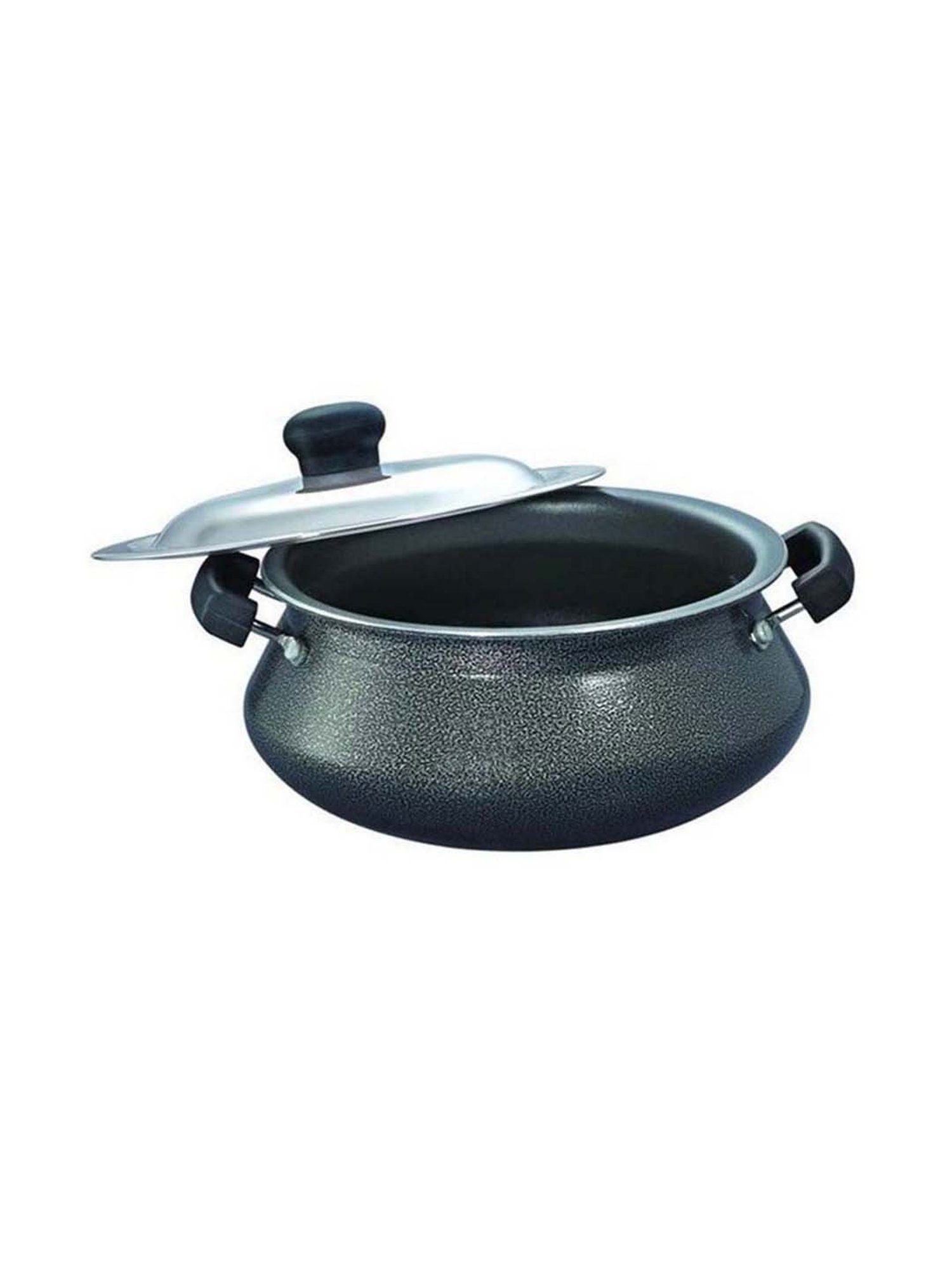 Wonderchef Ebony Hard Anodized Non-stick Biryani Handi with Lid