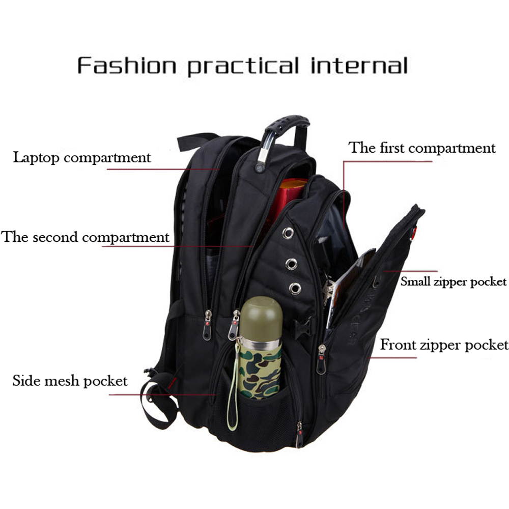 ESTONE 17 inch  Men's Backpack Computer Notebook School Travel Bags Unisex Large Capacity bagpack waterproof Business Fit up to 17 inch Laptop, Notebook,Mackbook