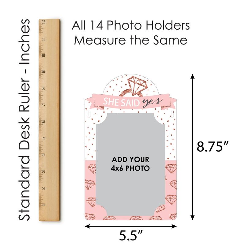 Big Dot of Happiness Bride Squad - DIY Rose Gold Bridal Shower or Bachelorette Party Decor - Picture Display - Photo Banner