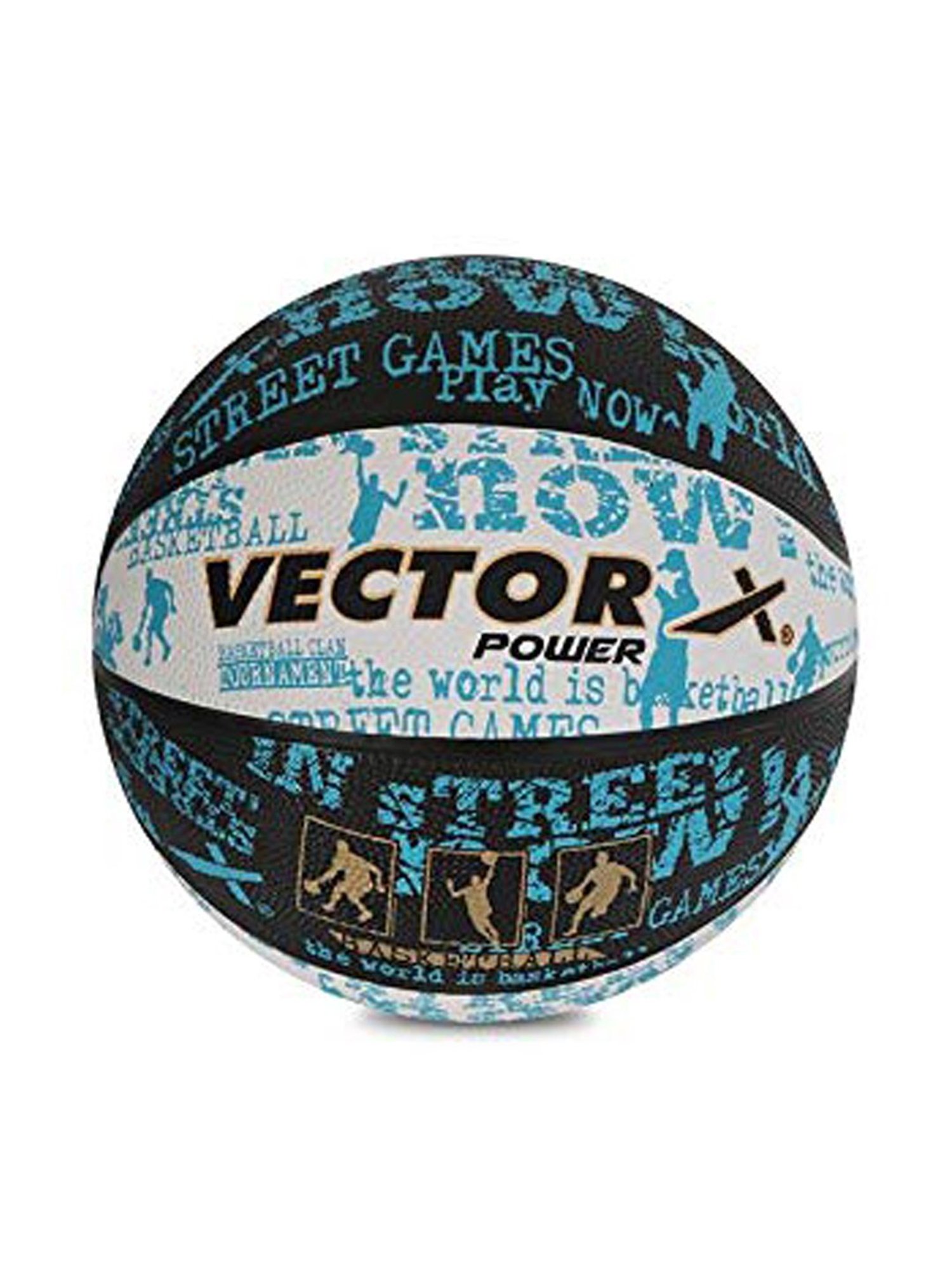 Vector X BB Power Rubber Basketball, Size 5 (Multicolour)