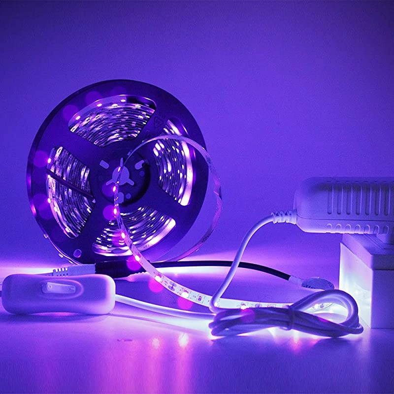 2A 24W LED Strip Power Supply with On and Off Switch, AC/DC Switching Power Adapter, 100-240V to Wall Wart Transformer for LED Strip Light 5.5/2.1 DC Female Barrel Connector to Screw Adapter