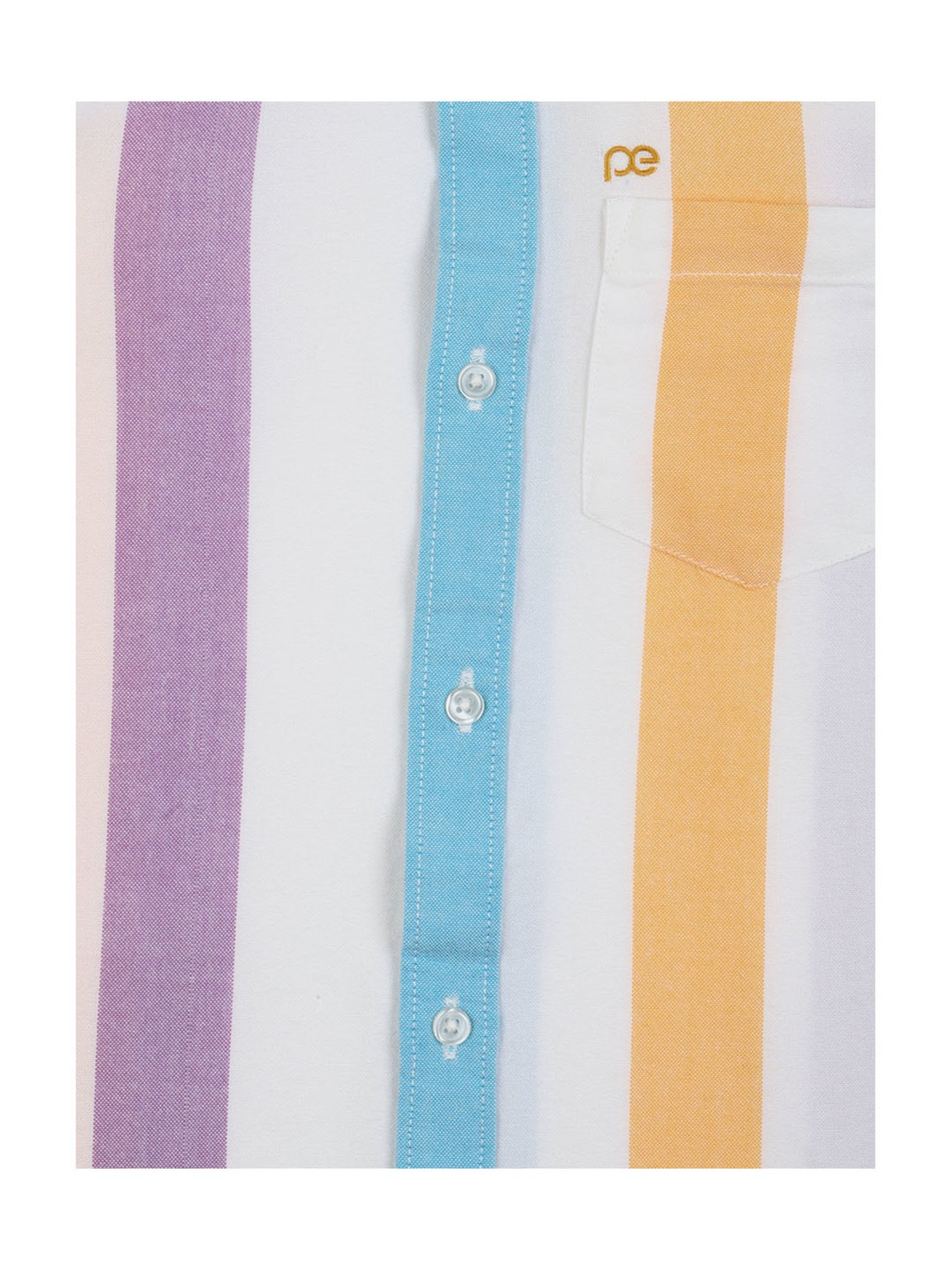 Peter England Kids Multicolor Striped Full Sleeves Shirt