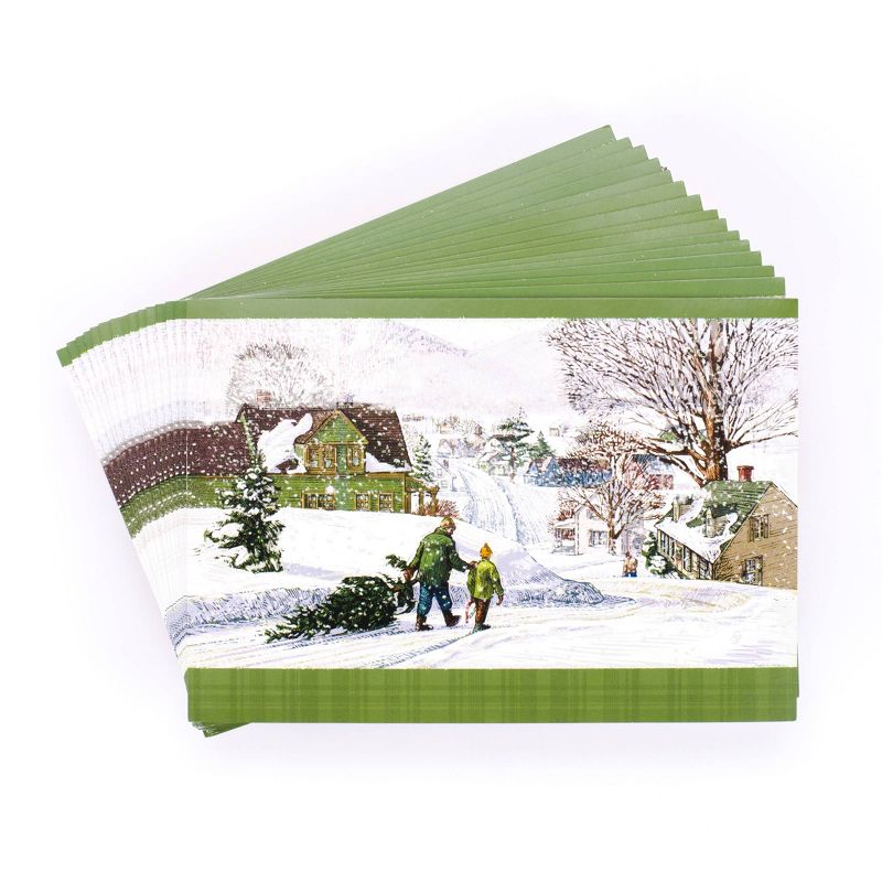 16ct Hallmark Bringing Home The Tree Greeting Cards