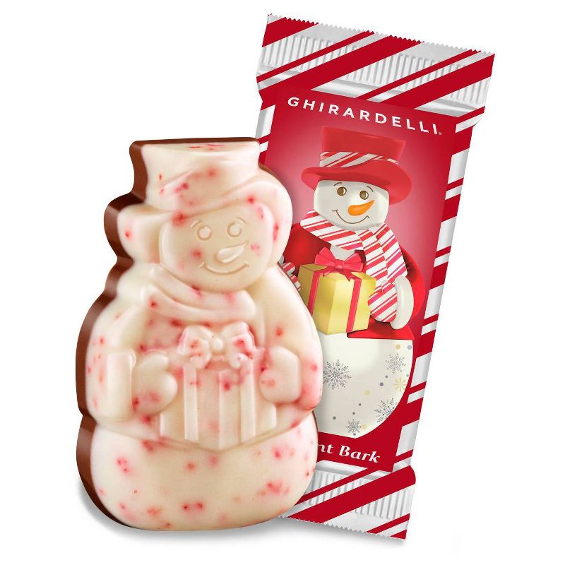 Ghirardelli Holiday Peppermint Bark Chocolate Snowmen - 4.7oz